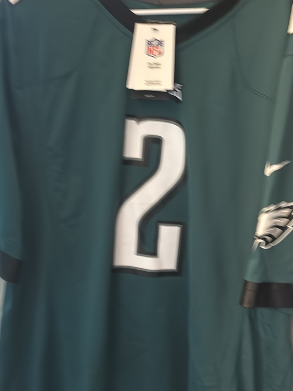 Nike Men's Teal Football Jersey with White #2